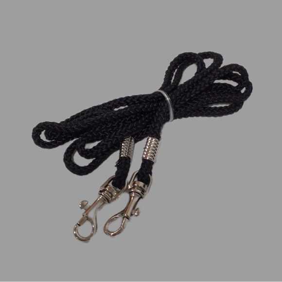 Kf Ltd. Black Velour Flocked Evening Bag w/Loop Handle & Braided Crossbody Strap - Picture 10 of 10